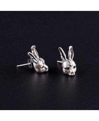 925 Sterling Silver Stud Earrings Punk Retro Novelty $10.79 Stud