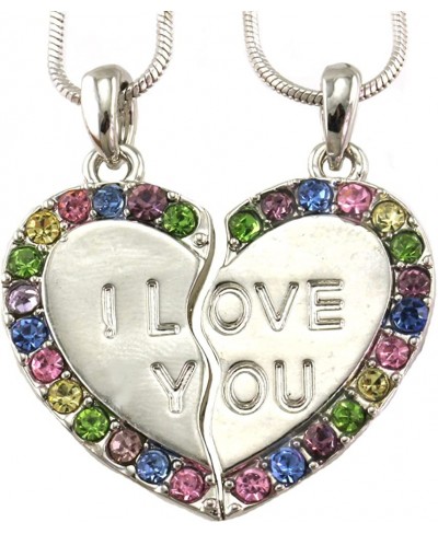 I Love You Heart Pendant Necklace Women Engraved Fashion Jewelry $10.91 Pendants & Coins