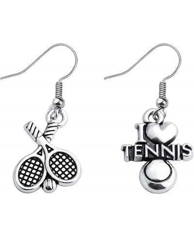 Tennis Earrings I Love Tennis Gift Sports Earrings Tennis Racket Jewelry Tennis Players Gift for Tennis Lovers Fans $12.48 Pe...