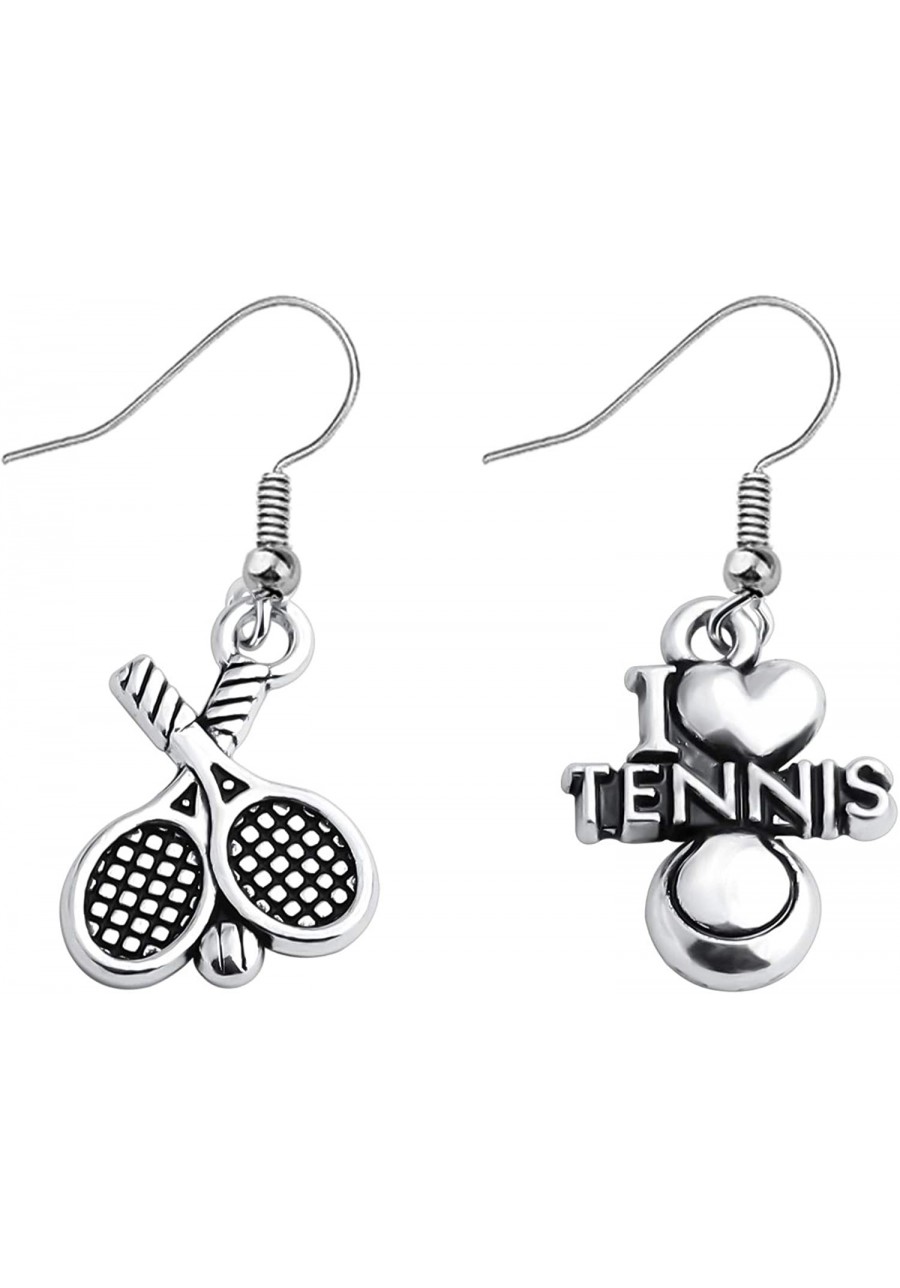 Tennis Earrings I Love Tennis Gift Sports Earrings Tennis Racket Jewelry Tennis Players Gift for Tennis Lovers Fans $12.48 Pe...