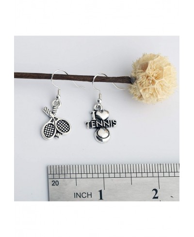 Tennis Earrings I Love Tennis Gift Sports Earrings Tennis Racket Jewelry Tennis Players Gift for Tennis Lovers Fans $12.48 Pe...