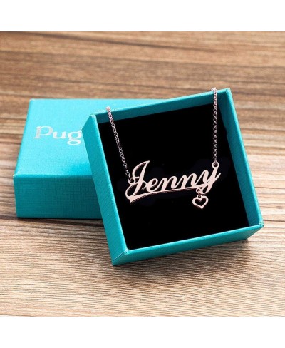 Rose Gold Heart Pendant Customized Personalized Name Necklace $18.97 Pendants & Coins