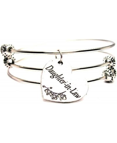Daughter-in-Law Expandable Triple Wire Adjustable Bracelet Made in The USA $32.40 Strand