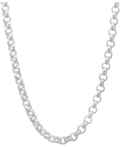 3.2mm Solid .925 Sterling Silver Round Rolo Chain Necklace $45.95 Chains