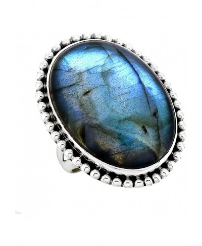 18x25 MM Labradorite Chunky Ring .925 Sterling Silver $32.20 Statement