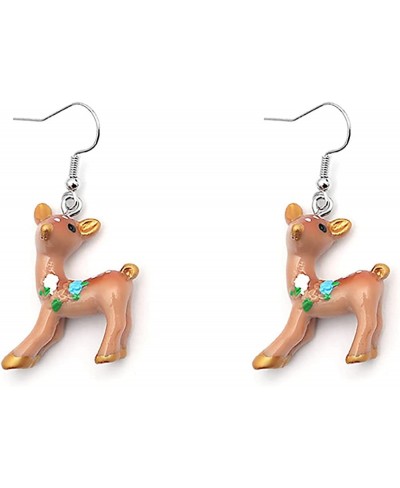 Cute Deer Drop Dangle Earrings for Women Teen Girls Hypoallergenic Sensitive Ears Fashion Small Animal Stud Earring Holiday B...