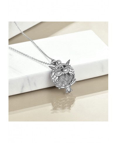 Owl Locket/Cremation Necklace That Holds Pictures 925 Sterling Silver Owl Pendant Jewelry for Women Gift $42.74 Lockets