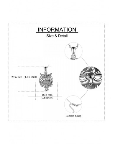 Owl Locket/Cremation Necklace That Holds Pictures 925 Sterling Silver Owl Pendant Jewelry for Women Gift $42.74 Lockets