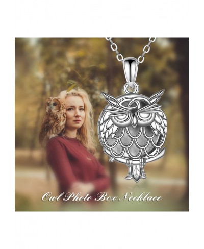 Owl Locket/Cremation Necklace That Holds Pictures 925 Sterling Silver Owl Pendant Jewelry for Women Gift $42.74 Lockets