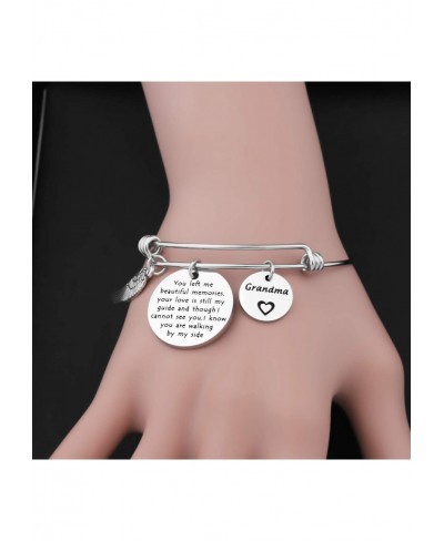 Memorial Jewelery Gifts Remembrance Gift Left Me Beautiful Memories and Love is Still My Guide Bracelet Loss of Mom Dad Grand...