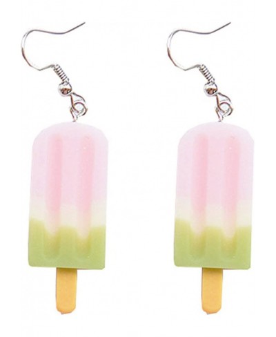 Creative Simulation Food Colorful Ice Cream Dangle Drop Earrings Necklace Set Women Earrings Necklace $6.50 Jewelry Sets