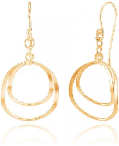 Sterling Silver Double Circle Swirl Lightweight Dangle Drop Earrings $16.94 Drop & Dangle