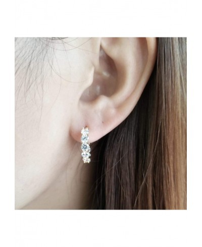 Polished Finish 925 Platinum Plated Sterling Silver Hoop Earrings $29.21 Hoop