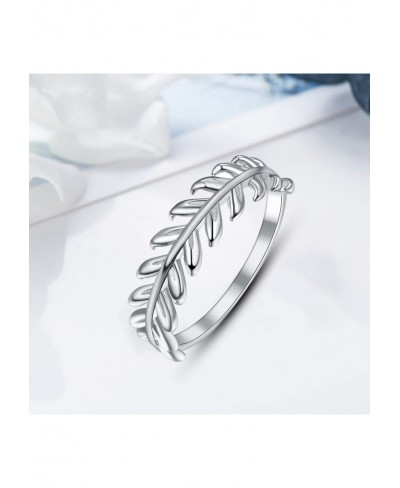 Olive Leaf Ring 925 Sterling Silver Floral Vine Wedding Band for Women Jewelry Gift for Her Size 5-9 $14.67 Wedding Bands