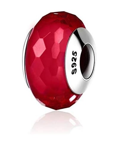 Ruby Red Murano Glass 925 Sterling Silver Dangle Pendant Charm Bead For Pandora & Similar Charm Bracelets or Necklaces $27.26...