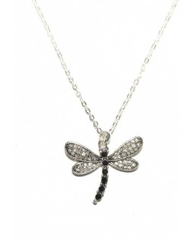 Dragonfly Silver & Crystal Pendant Jewelry $18.68 Jewelry Sets