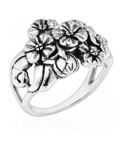 Cluster Flower/Flowers Bouquet .925 Sterling Silver Ring $10.22 Bands