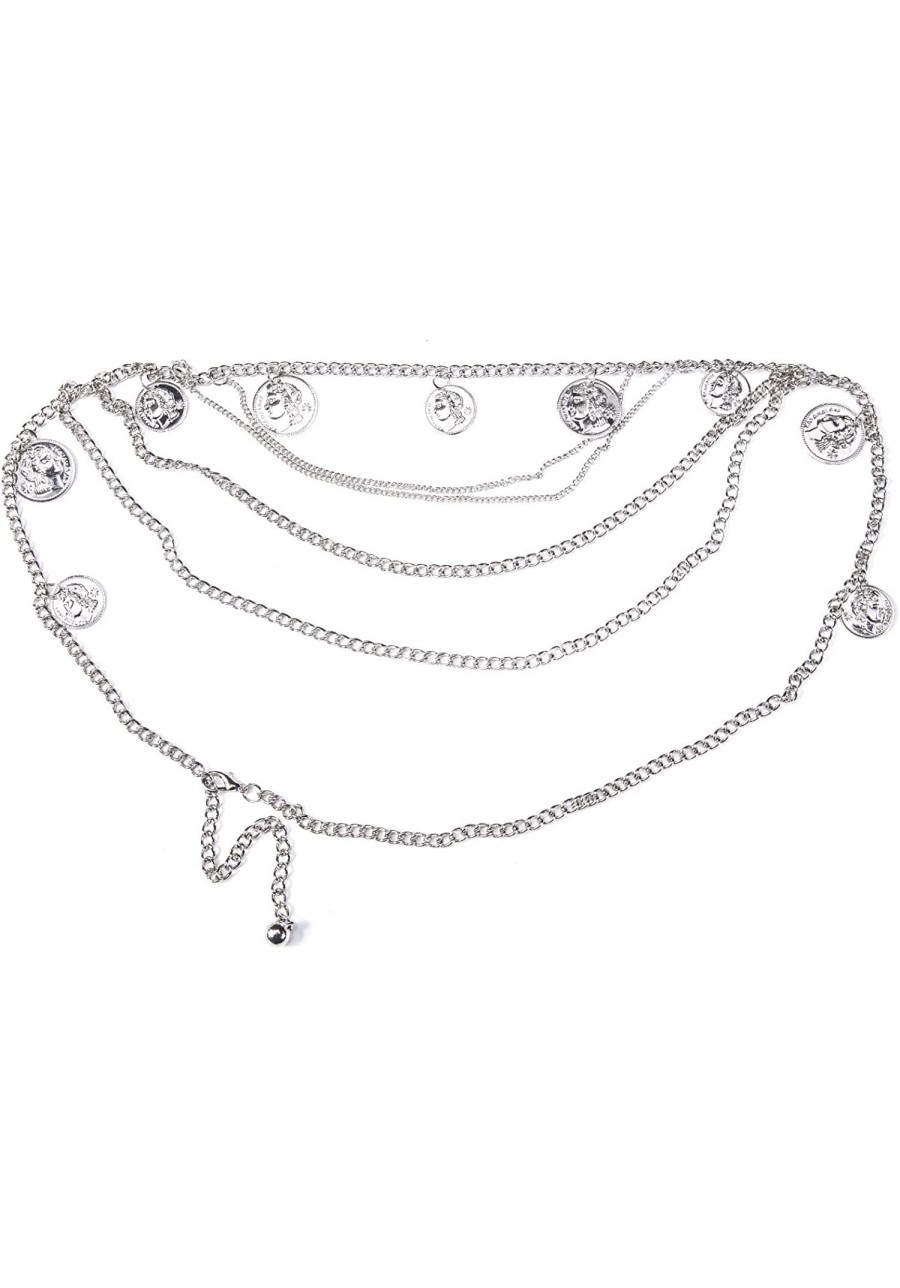 Womens Dress Belt Pearl Bridal Beaded Shiny Diamond Waist Chain Fashion Design $15.29 Body Chains