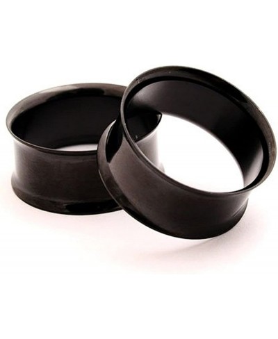 316L Surgical Steel with Titanium IP Black Double Flared Tunnel Plugs Sold as a Pair $12.54 Piercing Jewelry