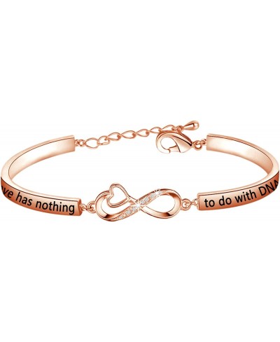 Step Parents Gift Step Children Bracelet Love Has Nothing to Do with DNA Gifts for Stepmom Stepdad Stepson Stepdaughter $11.5...