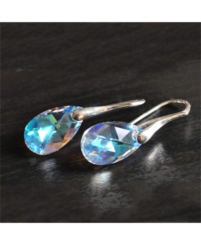 925 Sterling Silver Water Drop Dangle Drop Earrings Colorful Dangle Earrings for Women $9.02 Drop & Dangle