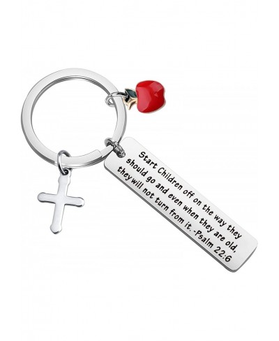 Sunday School Teacher Gift Start Children Off On The Way They Should Go Teacher Appreciation Keychain Gift $16.72 Pendants & ...