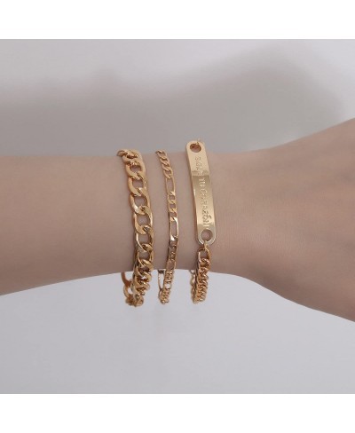 AD Jewelry 14 K Gold Plated Alloy Dainty Bangle Bracelet Set Multi Layer Bohemian Statement Bracelet for Women $15.48 Bangle