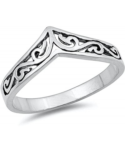 Sterling Silver Chevron Thumb Ring $9.41 Bands