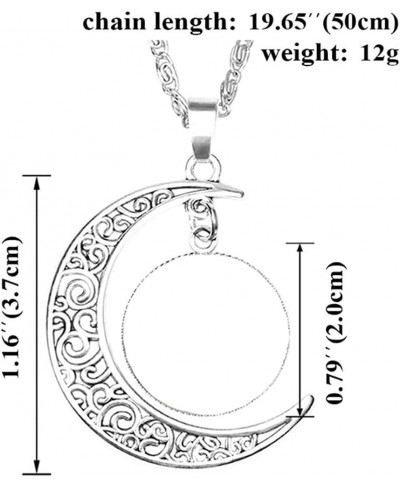 Moon Pendant Genshin Impact Glass Dome Crescent Pendant for Boys Men Girls Women $12.45 Pendant Necklaces