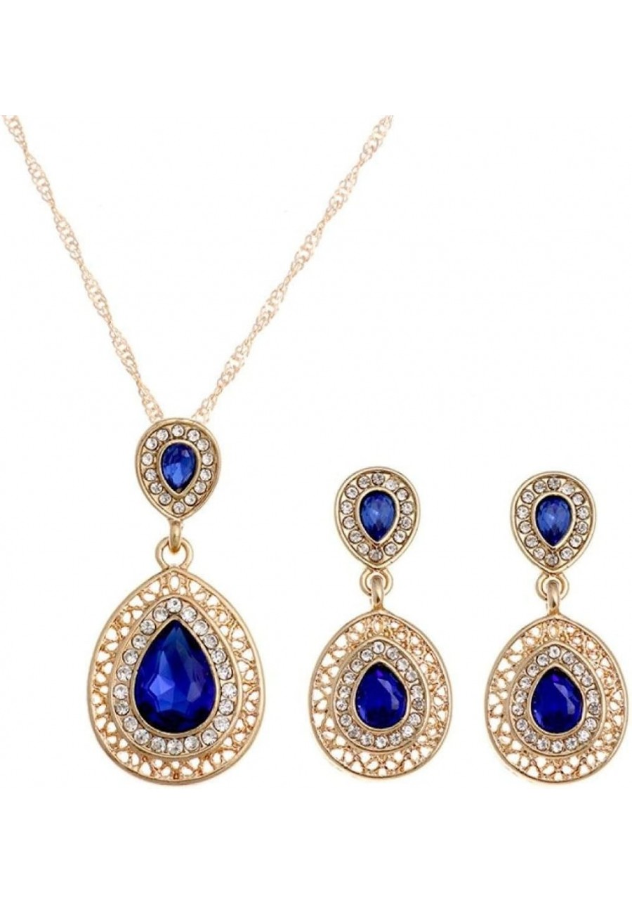 PVintage Wedding Crystal Chain Bohemian Jewelry Set Earrings Romantic Gift Crystal Jewelry $9.12 Jewelry Sets