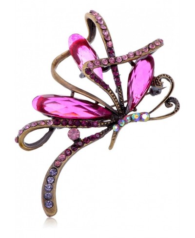 Ribbon Amethyst Purple Abstract Butterfly Fashionable Crystal Pendant Brooch Pin $20.72 Brooches & Pins