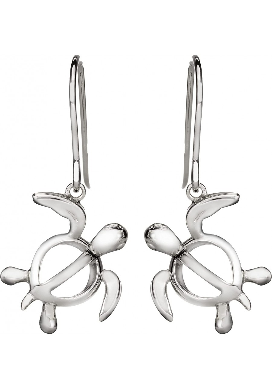 Sterling Silver Hawaiian Turtle 'Honu" Dangle Earrings $43.72 Drop & Dangle