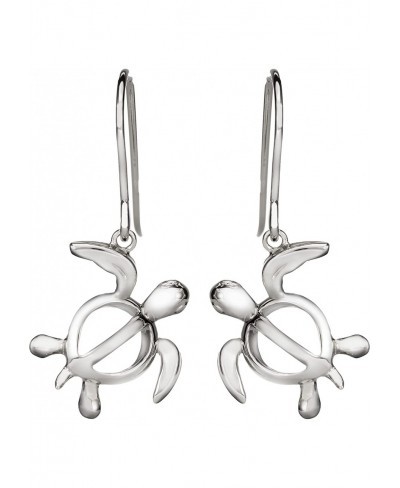 Sterling Silver Hawaiian Turtle 'Honu" Dangle Earrings $43.72 Drop & Dangle