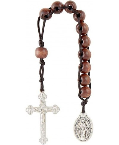 Rosary Beads for Men or Women Pray Fast Give Lenten One Decade Good Deed Rosaries with Silver Tone Plated Crucifix and Miracu...