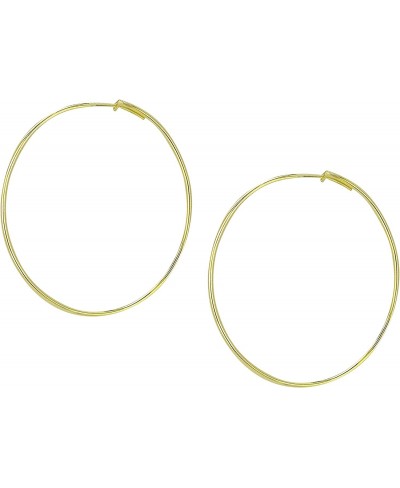 Lisa Featherweight Hoop Earrings in Polished Gold Plated $41.31 Hoop