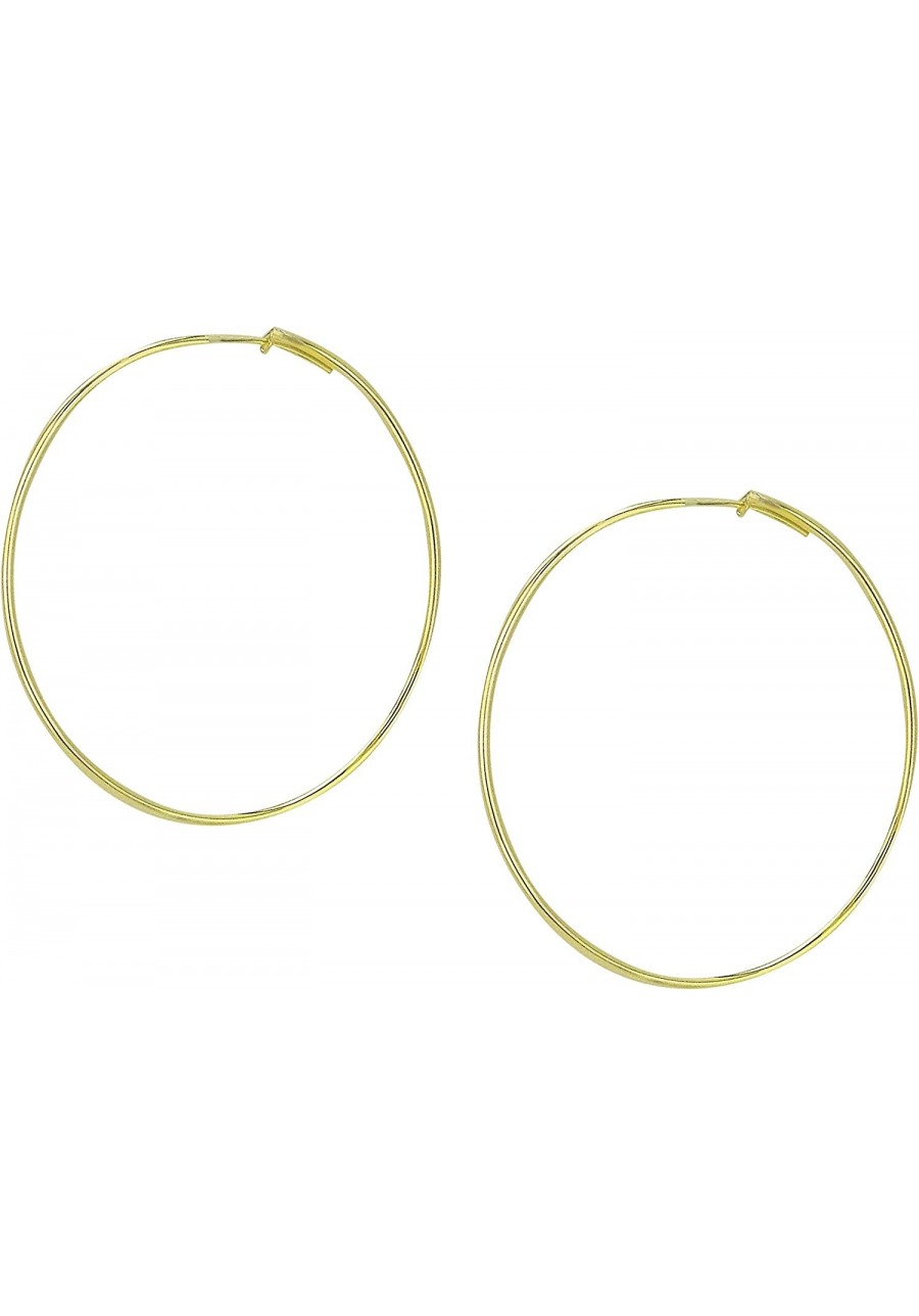 Lisa Featherweight Hoop Earrings in Polished Gold Plated $41.31 Hoop