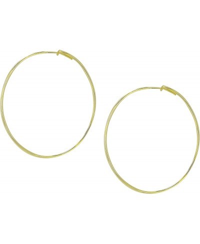 Lisa Featherweight Hoop Earrings in Polished Gold Plated $41.31 Hoop