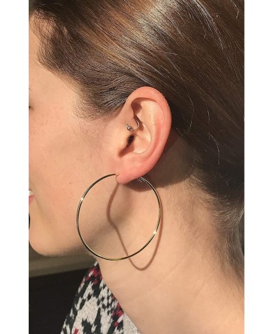 Lisa Featherweight Hoop Earrings in Polished Gold Plated $41.31 Hoop