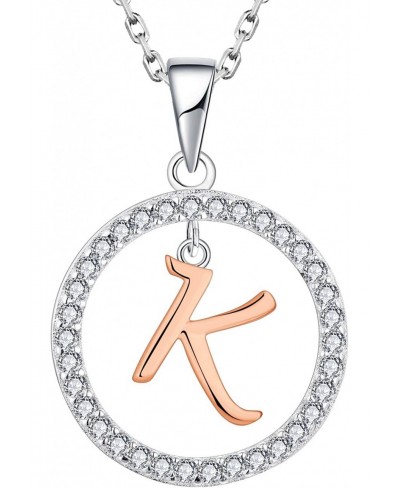 Letter Initial Necklaces for Women 925 Sterling Silver Cubic Zirconia Hanging A-Z Alphabet Pendant Jewelry $24.00 Pendant Nec...