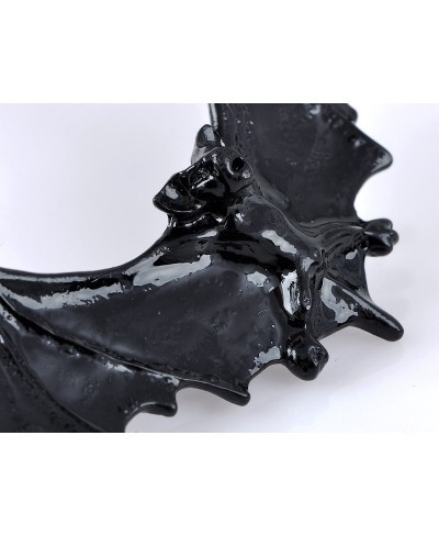 Frightening Halloween Enamel Paint Flying Bat Metal Chain Pendant Necklace $23.13 Pendant Necklaces