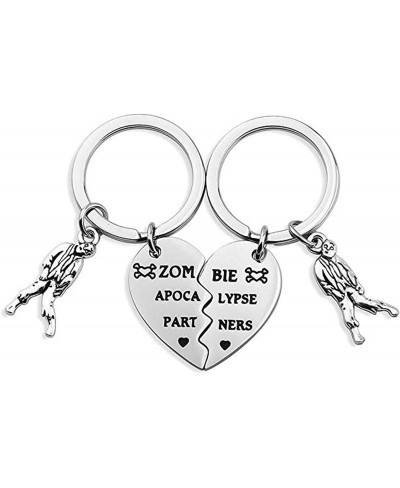 Zombie Apocalypse Partners Broken Heart Keychain Set Walking Dead Gift for BFF Best Friends Partners $14.78 Pendants & Coins