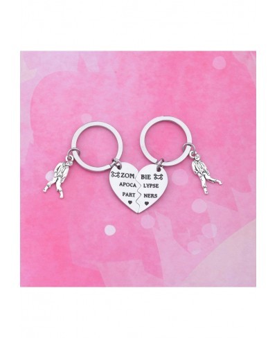 Zombie Apocalypse Partners Broken Heart Keychain Set Walking Dead Gift for BFF Best Friends Partners $14.78 Pendants & Coins