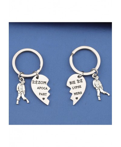 Zombie Apocalypse Partners Broken Heart Keychain Set Walking Dead Gift for BFF Best Friends Partners $14.78 Pendants & Coins