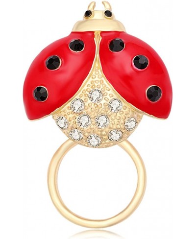 Red Enamel Crystal Insect Ladybug Magnetic Eyeglass Holder Pin Brooches Clothes Jewelry (gold) $14.33 Brooches & Pins