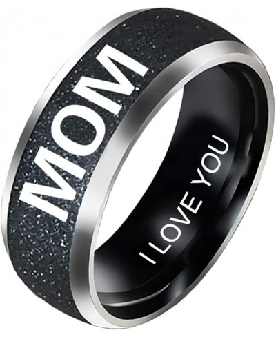 Fashion Mom Dad Daughter Son Letters Band Stainless Steel Family Member Ring Valentine's Day Charming Jewelry Gift Clothing A...