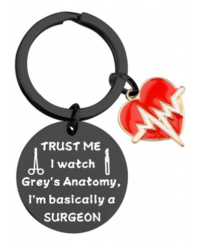 Trust Me I Watch Grey's I'm Basically A Surgeon Grey's TV Show Inspired Keychain Gift $16.11 Pendants & Coins