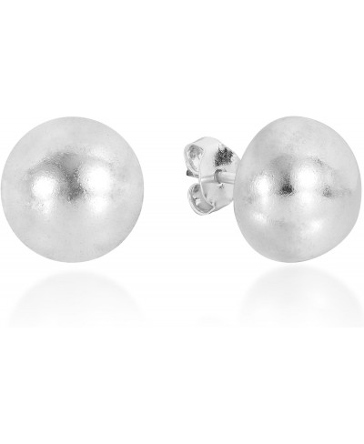 Stylish Shiny Finish Dome .925 Sterling Silver Stud Earrings $19.73 Stud