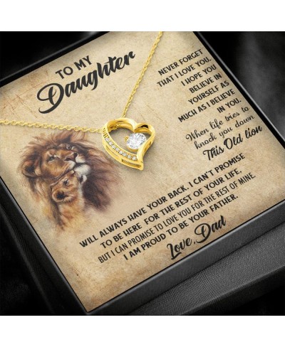 Daughter necklace from Dad Gift for Daughter from Dad To my Daughter necklace from Dad Father Daughter Necklace 18k Yellow Go...