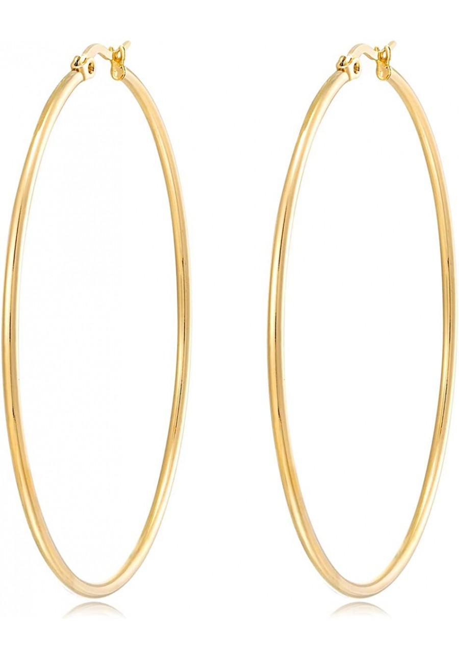 Large Gold Hoop Earrings for Women - Stainless Steel Healthy Choice for Sensitive Ears $14.99 Hoop