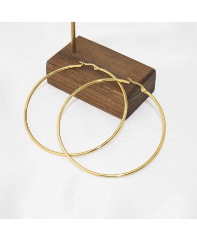 Large Gold Hoop Earrings for Women - Stainless Steel Healthy Choice for Sensitive Ears $14.99 Hoop